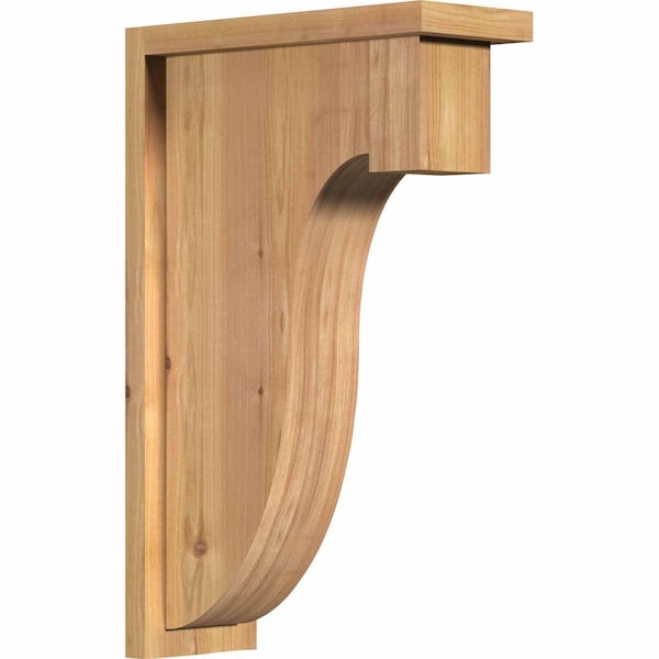 Ekena Millwork Del Monte Smooth Corbel w/Backplate, Western Red Cedar, 5 1/2"W x 14"D x 22"H COR06X14X22DEL01SWR - main